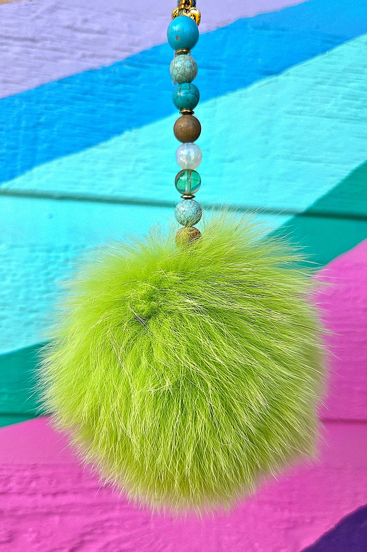Vert lime bille turquoise - Gros