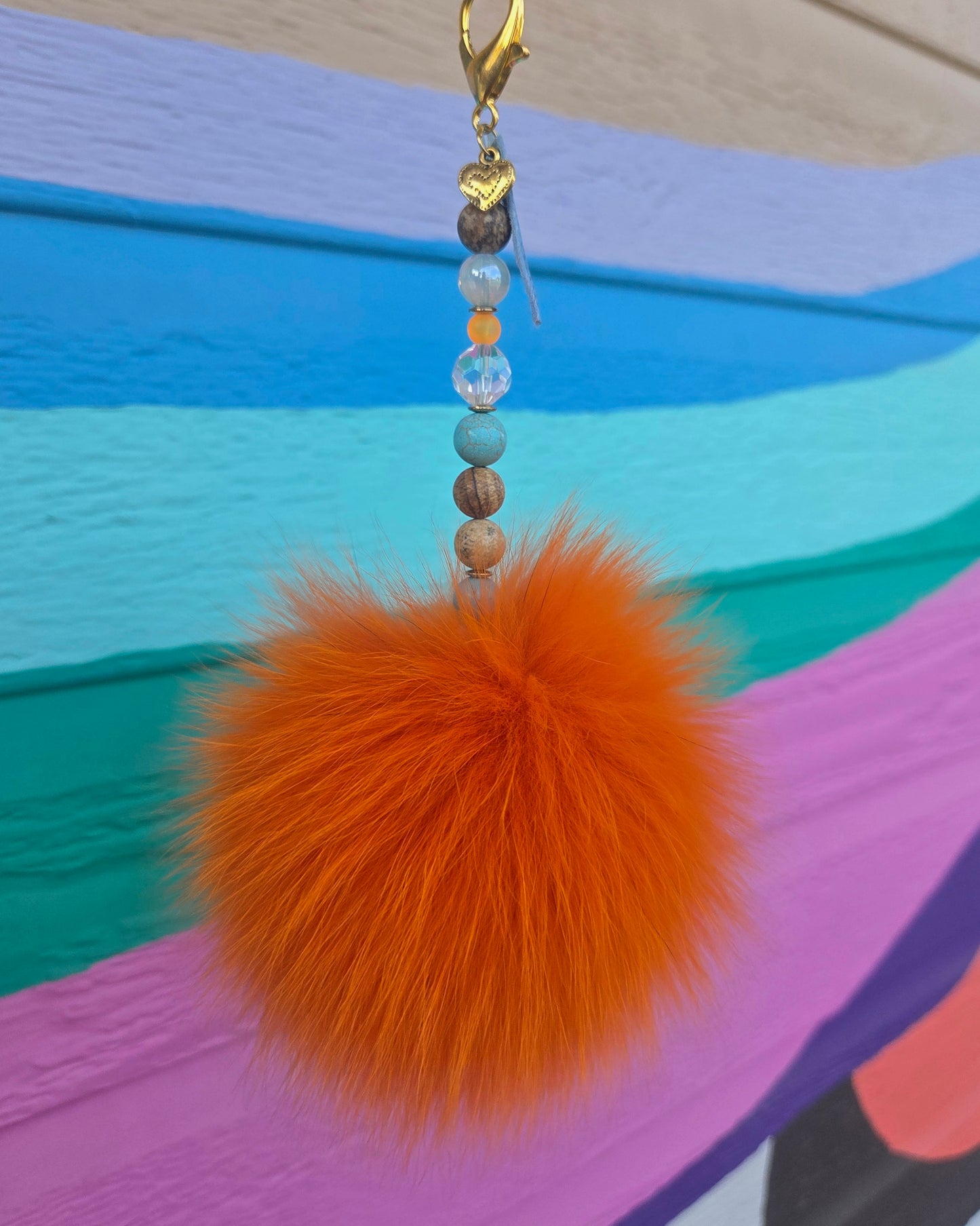 Orange juteuse billes jaspre et turquoise - Gros