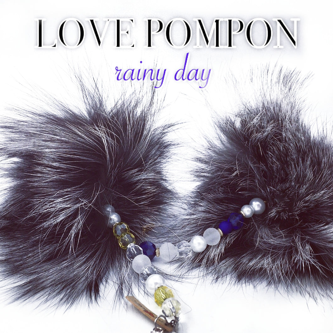 Love Pompon | Fourrure Gris Noir - Rainy Day